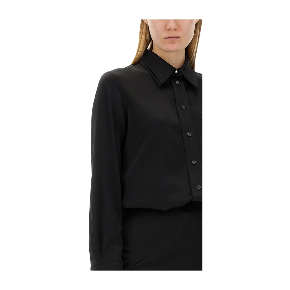 Lanvin Stijlvolle Crepe de Chine Blouse Black Dames