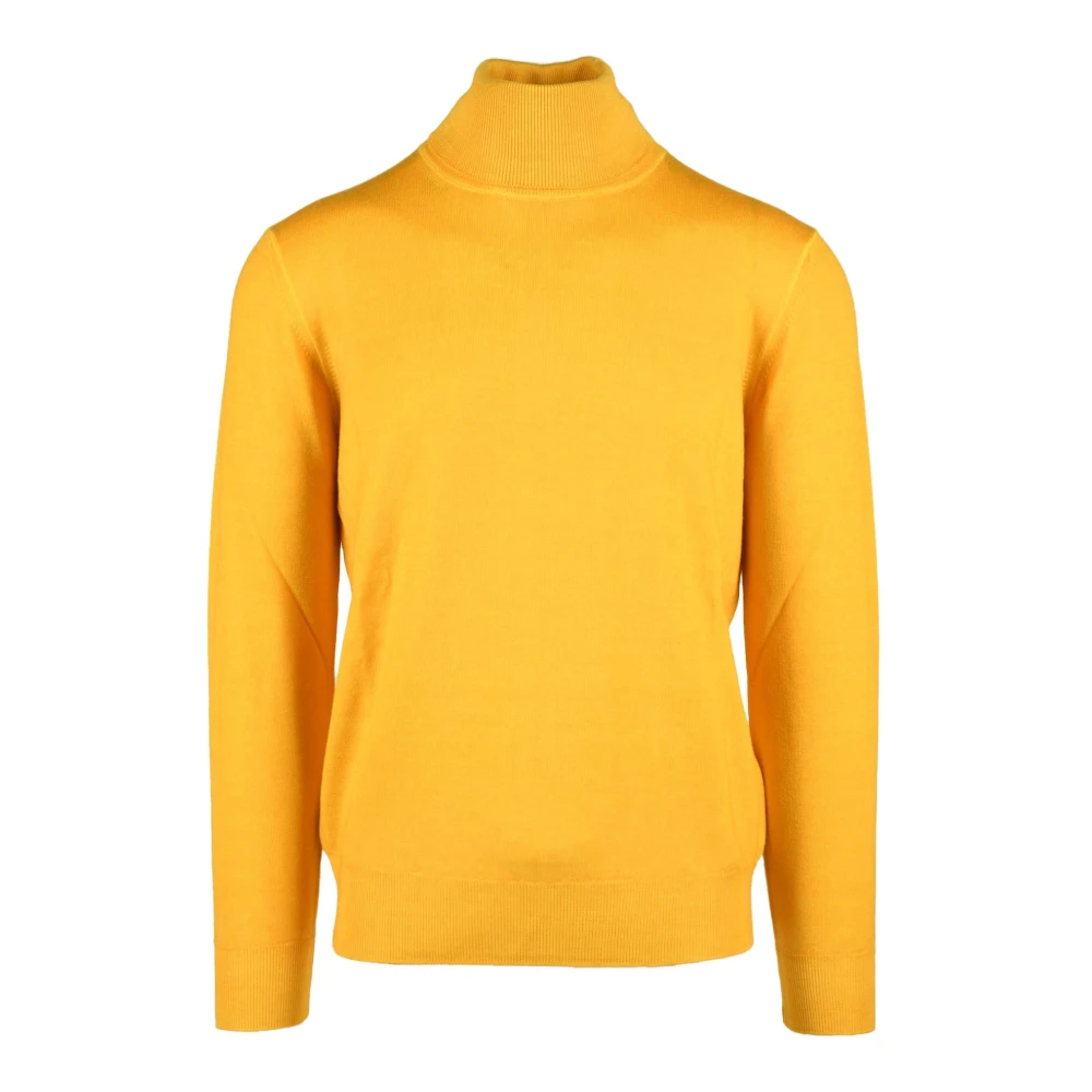 Kangra Merino wollen trui Yellow Heren