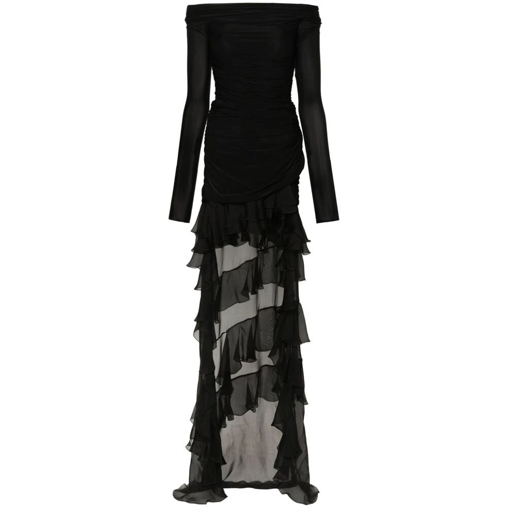 Blumarine Elegante Zwarte Jurk met Uniek Design Black Dames
