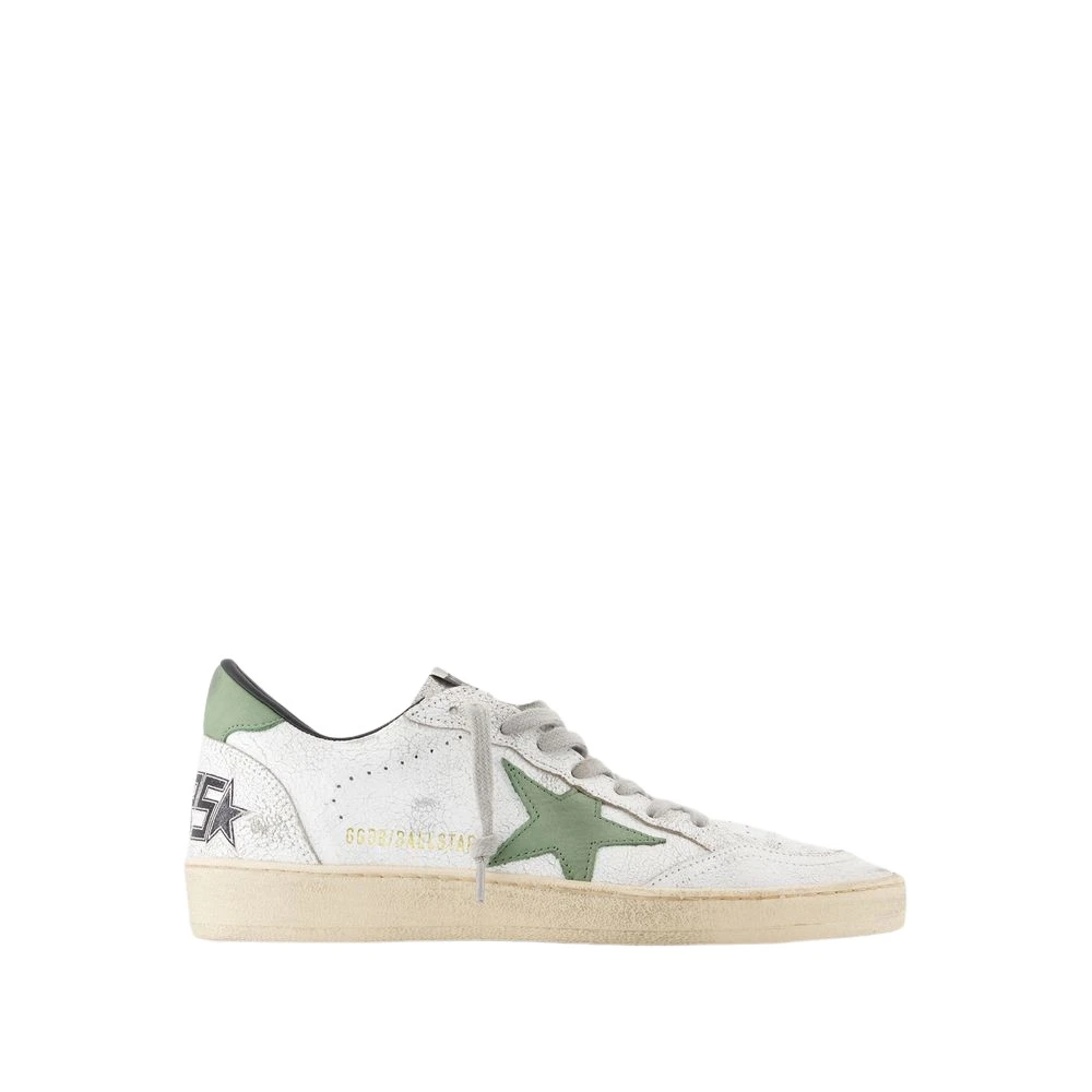 Golden Goose Witte Leren Ball Star Sneakers White Heren