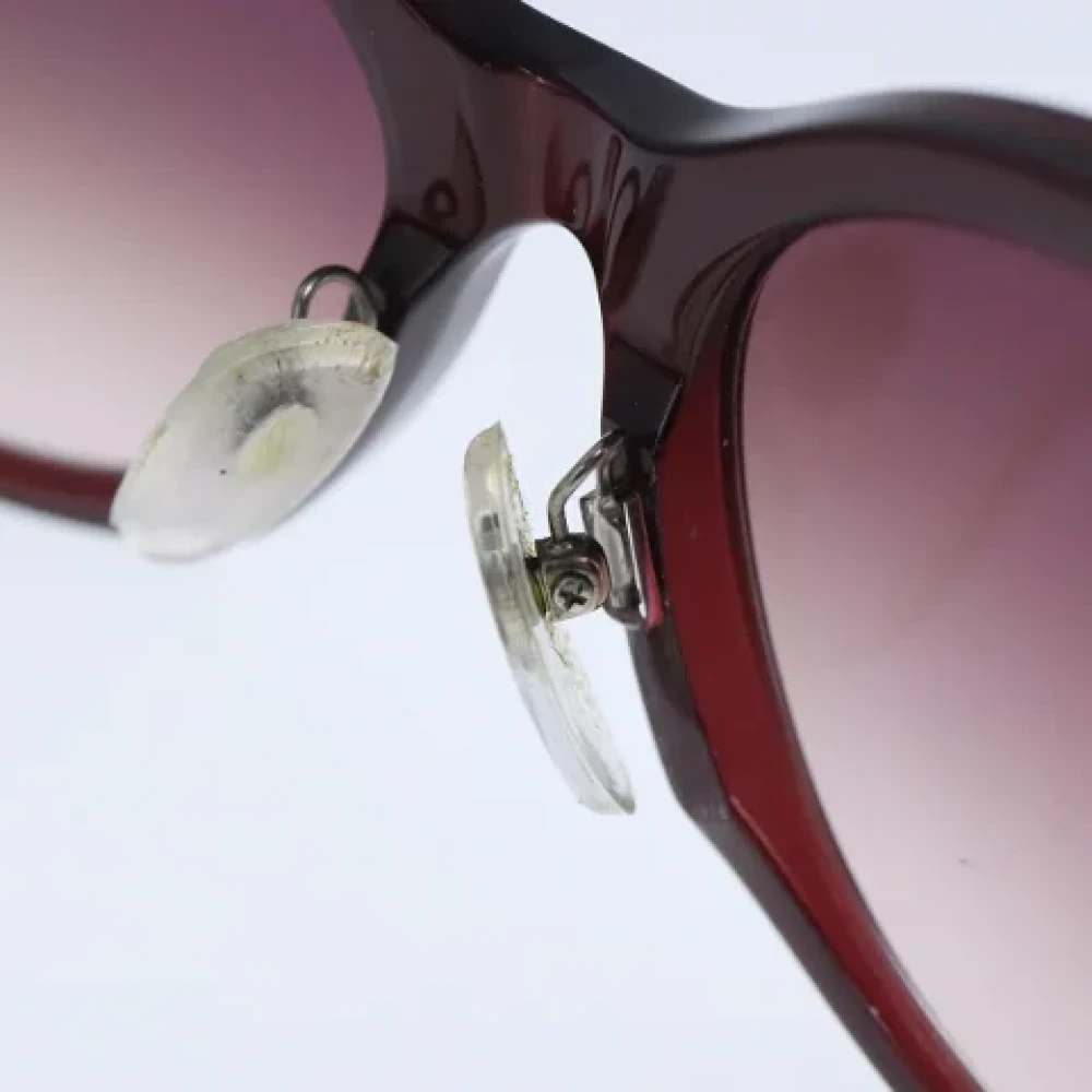 Chanel Vintage Pre-owned Plastic sunglasses Brown Dames