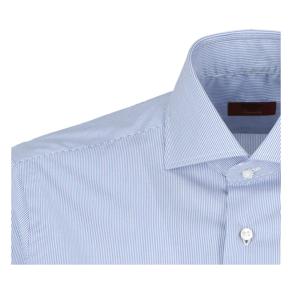 Barba Casual Katoenen Overhemd voor Mannen Blue Heren