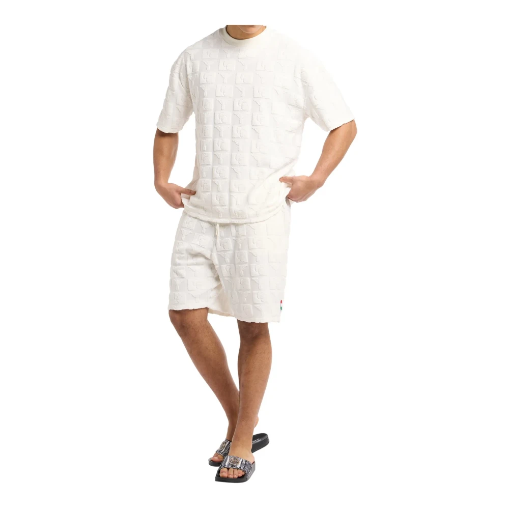 carlo colucci Heren Wit T-shirt Ronde Hals White Heren