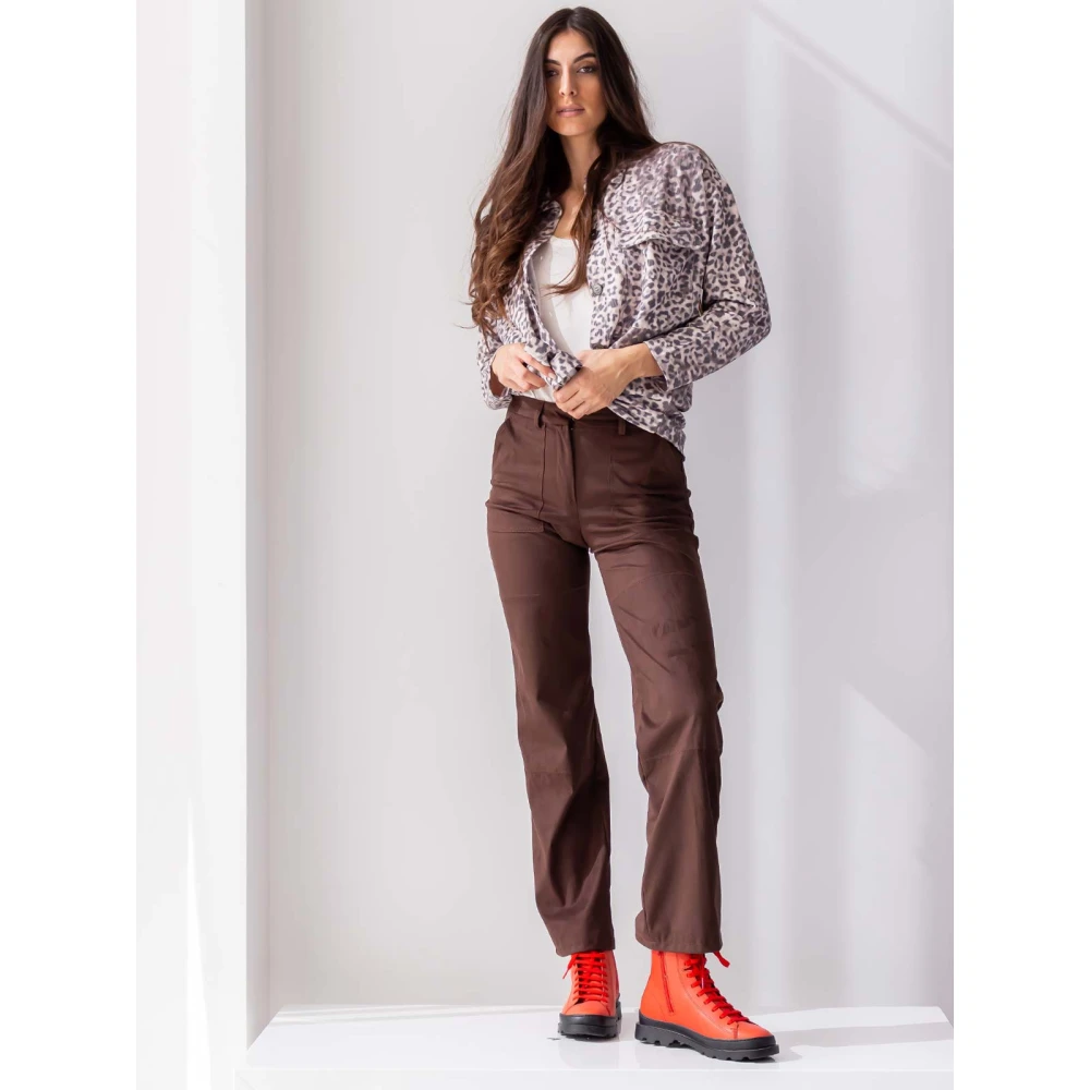 Beatrice .b Bruine Suede-effect Broek Brown Dames