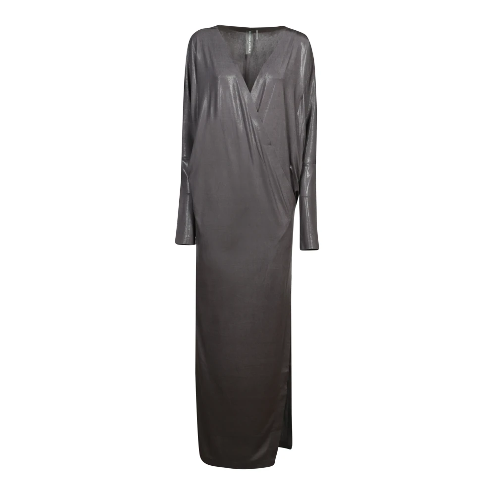 Norma Kamali Elegante Grijze Jurk Aw24 Gray Dames
