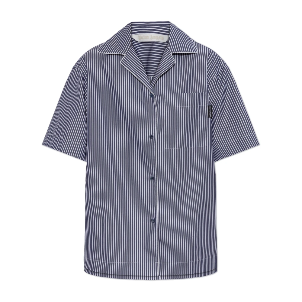 Palm Angels Oversized shirt Blue Dames