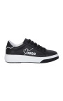 black-sneakers-stylish-round-toe-lace-up