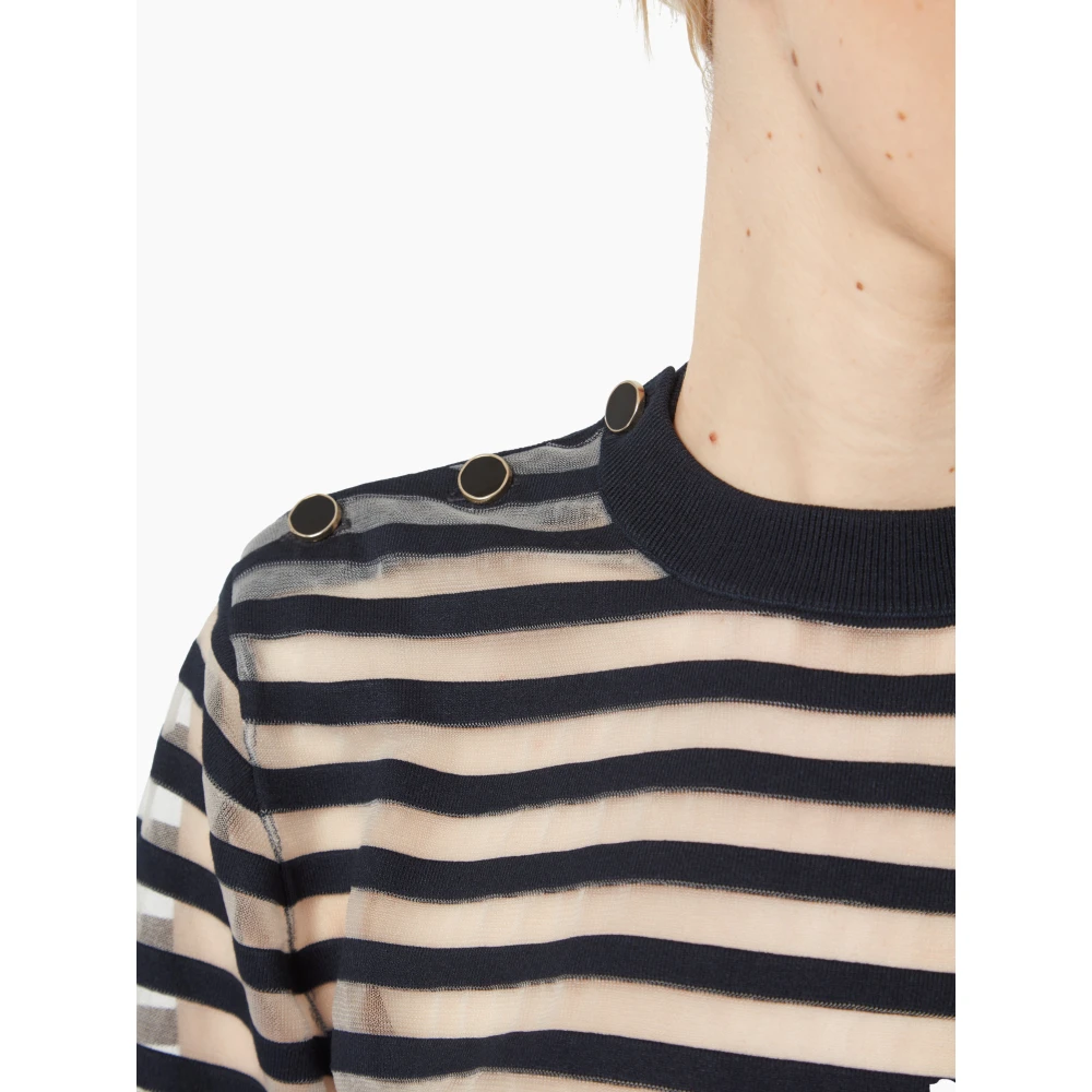 Nina Ricci Transparant Gestreept Blue Dames