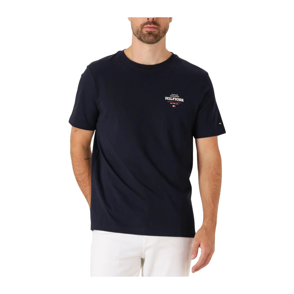 Tommy Hilfiger Heren Polo & T-shirts Monotype Tee Blue Heren