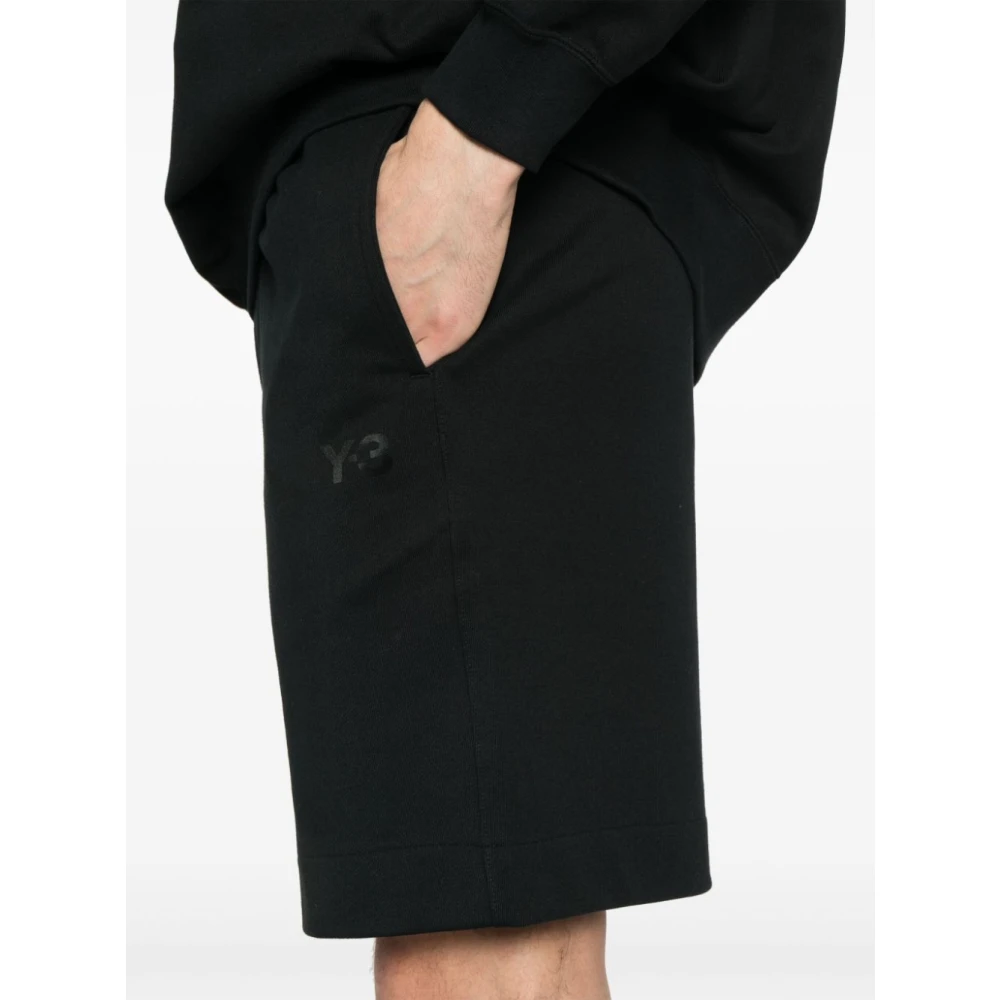 Y-3 Zwarte Shorts met Trekkoord en Ritszak Black Heren