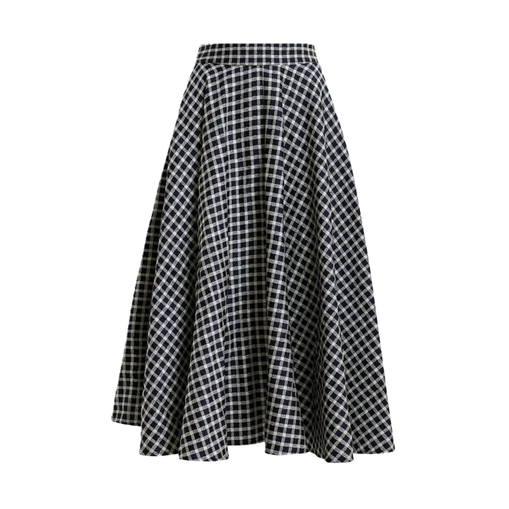 Essentiel Antwerp A-Lijn Hoge Taille Maxi Rok Black Dames