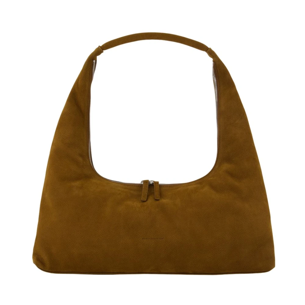 Marge Sherwood Brun Läder Axelväska Med Topphandtag