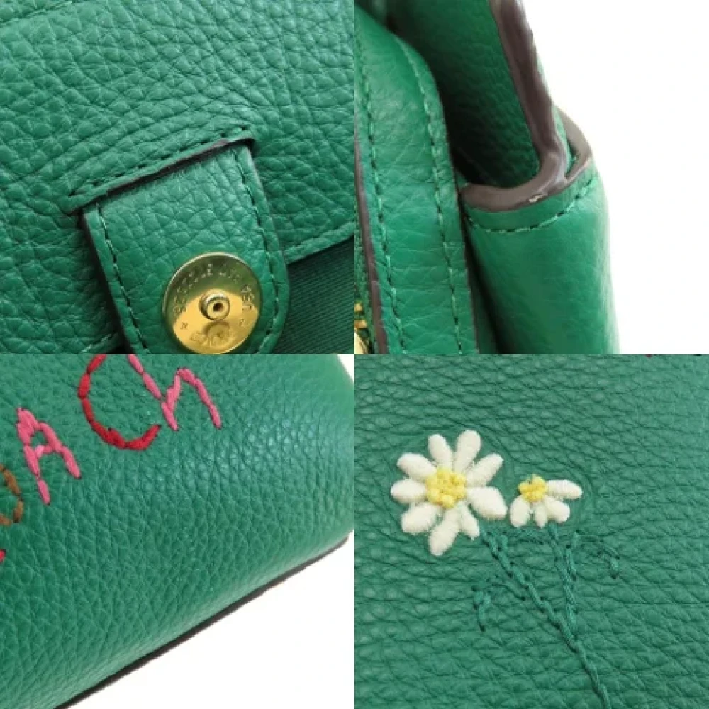 Coach Pre-owned Leather handbags Green Dames