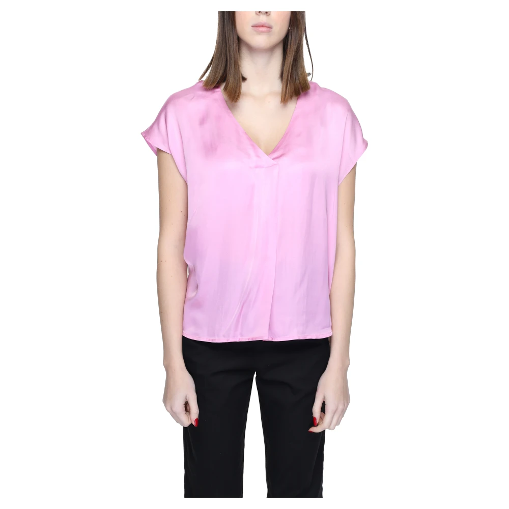 RINASCIMENTO Roze V-hals Blouse Lente Zomer Pink Dames