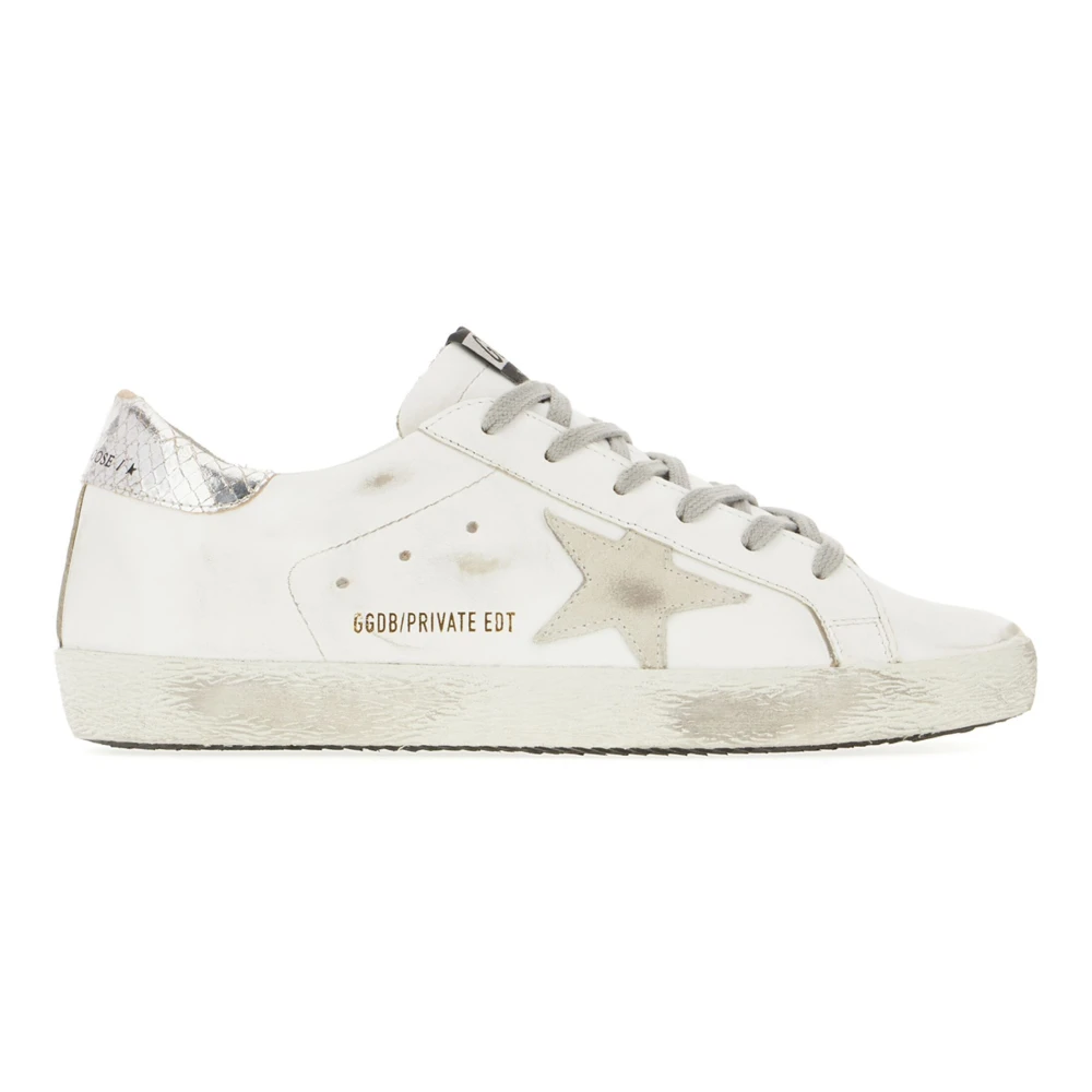 Golden Goose Sneakers med stjärntryck och klack i läder White, Dam