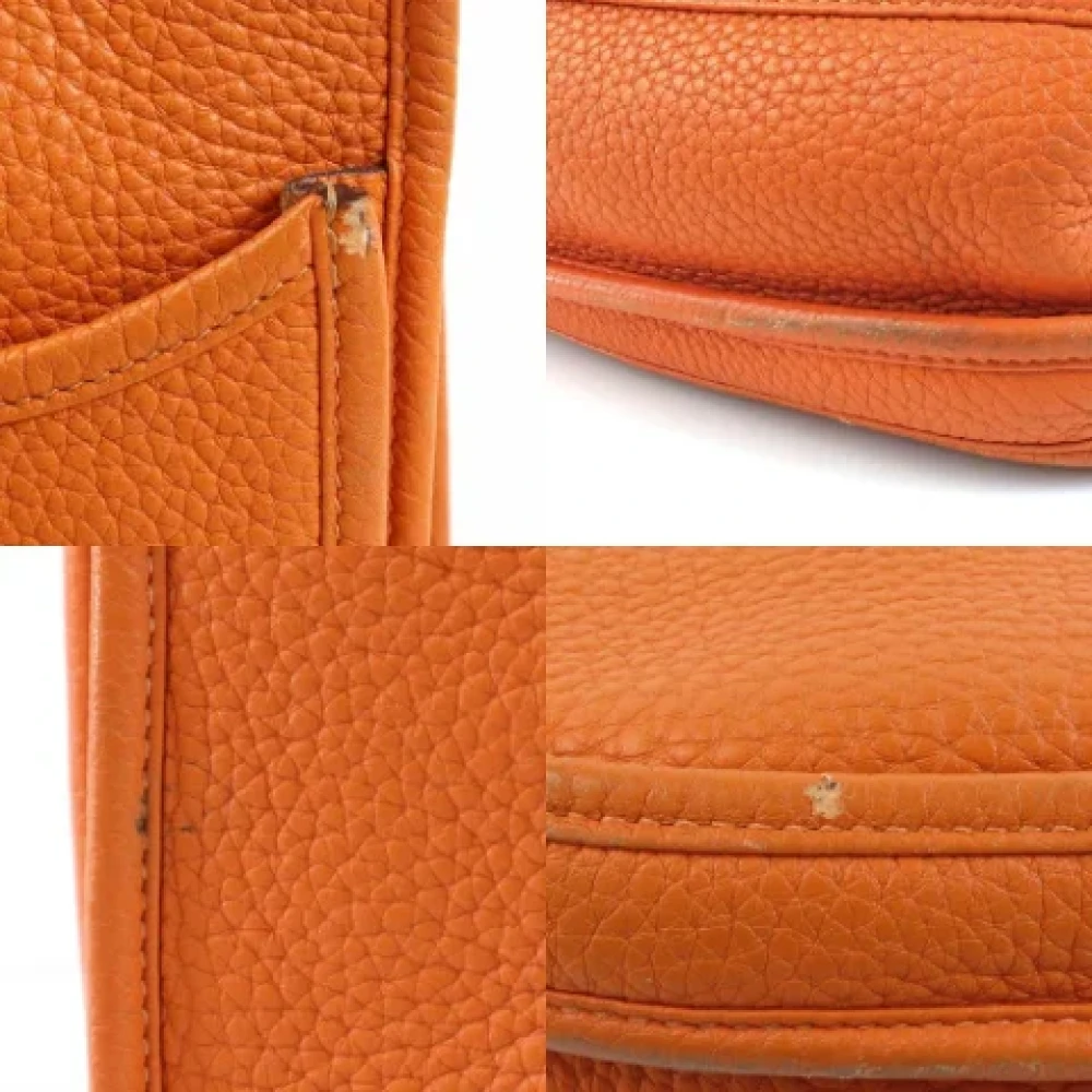 Hermès Vintage Pre-owned Leather shoulder-bags Orange Dames