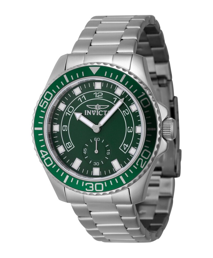 cadran-vert-montre-chronographe-en-acier