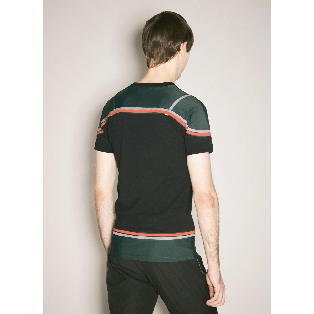 GmbH Patchwork Crewneck Logo Print T-Shirt Black Heren