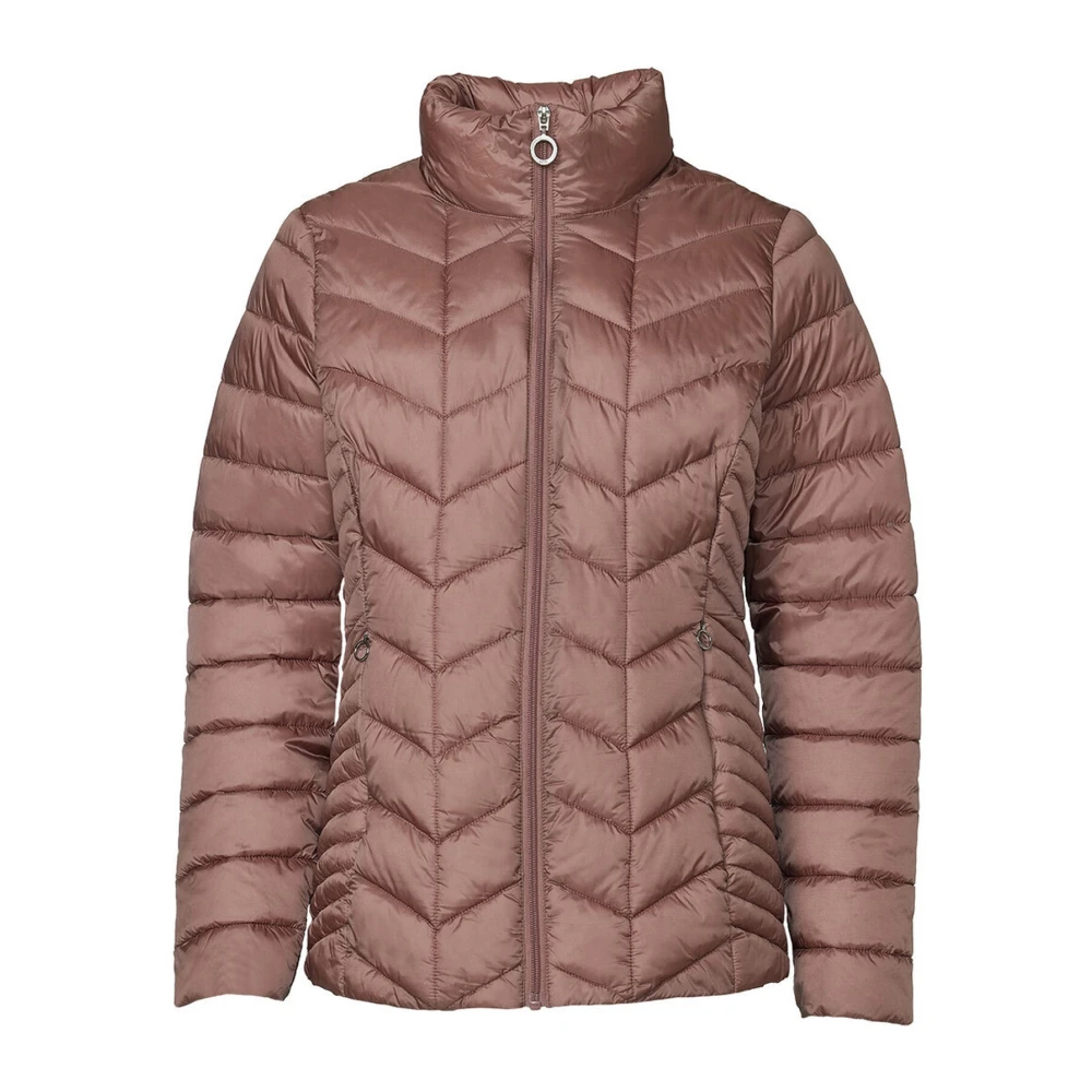 Danwear Women's Brown Winter Jackets, 4XL, Luxury Rose Down Jacket Gunda 56