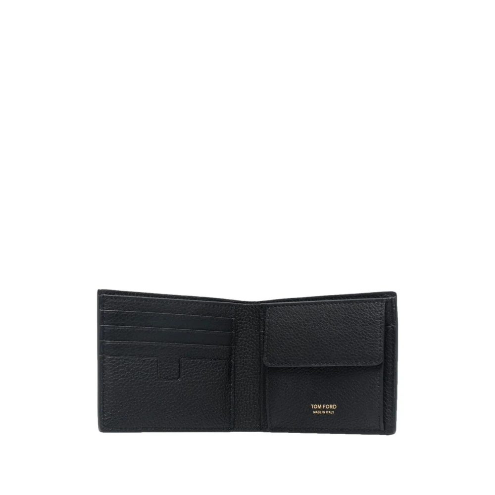 Tom Ford Stijlvolle Herenportemonnee van Leer Black Heren