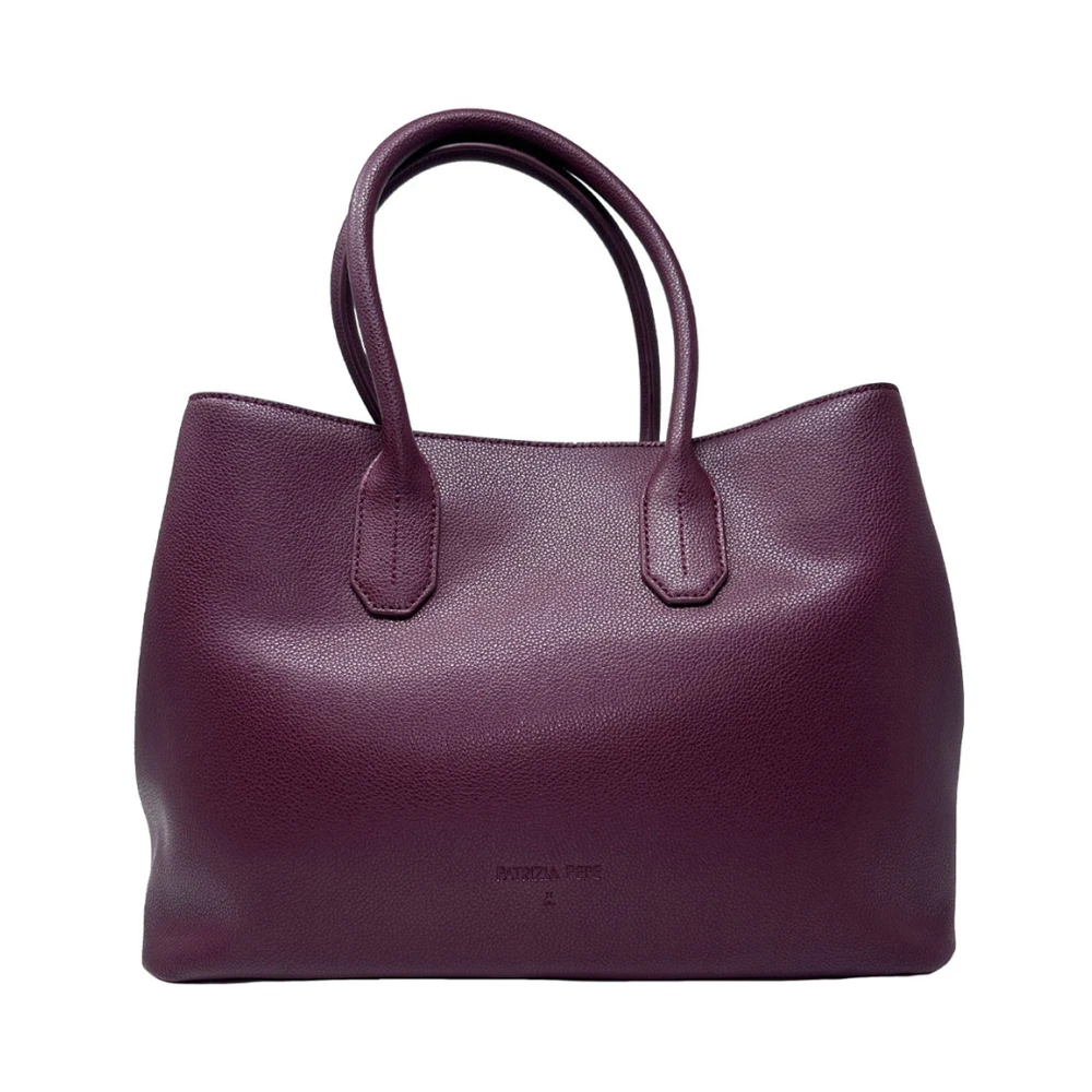 PATRIZIA PEPE Paarse leren handtas met afneembare band Purple Dames