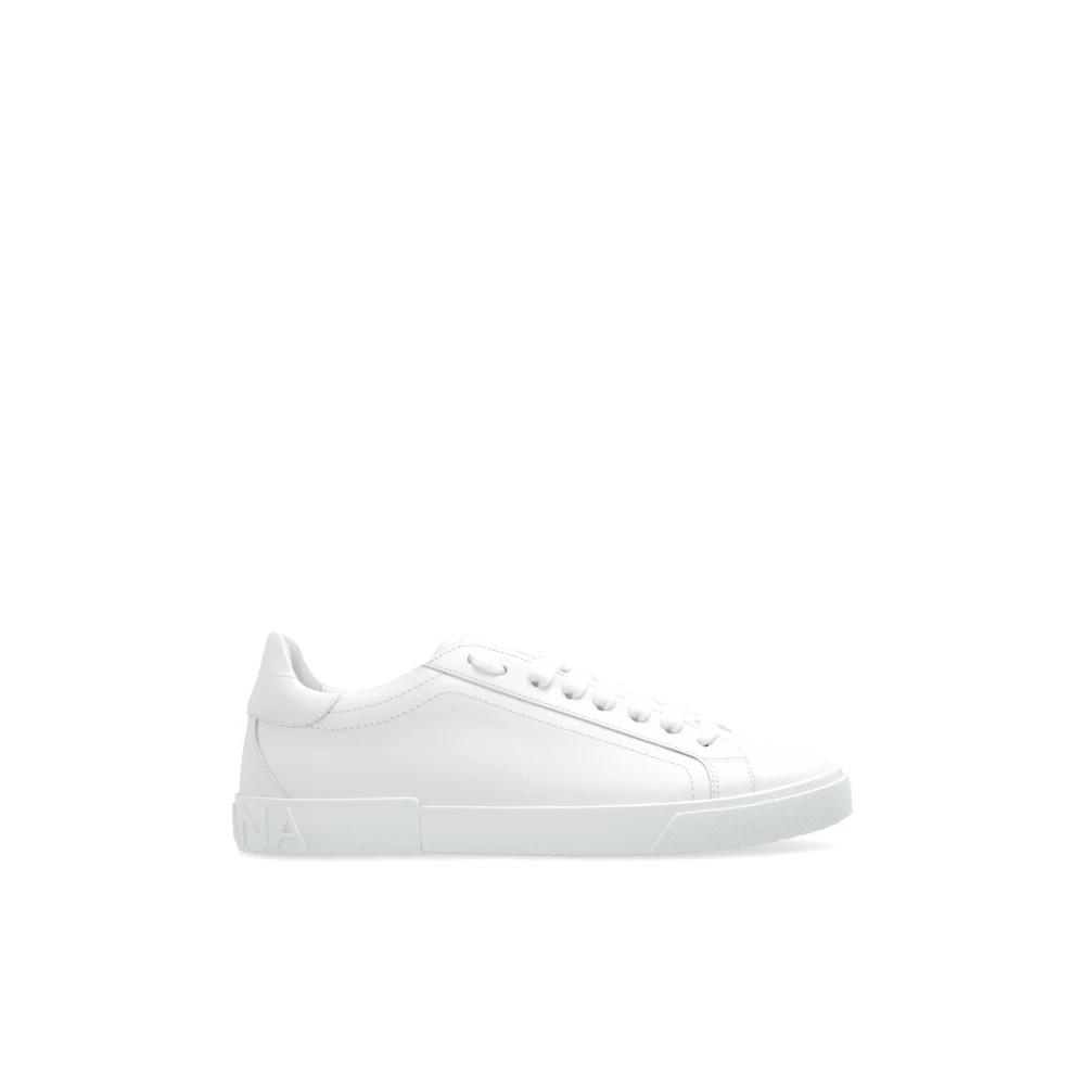 Dolce & Gabbana Portofino Vintage Sneakers Heren Schoenen Wit