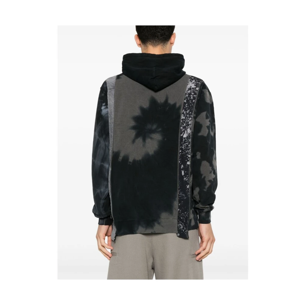 Needles Abstract Patchwork Hoodie Sweatshirt Gray Heren