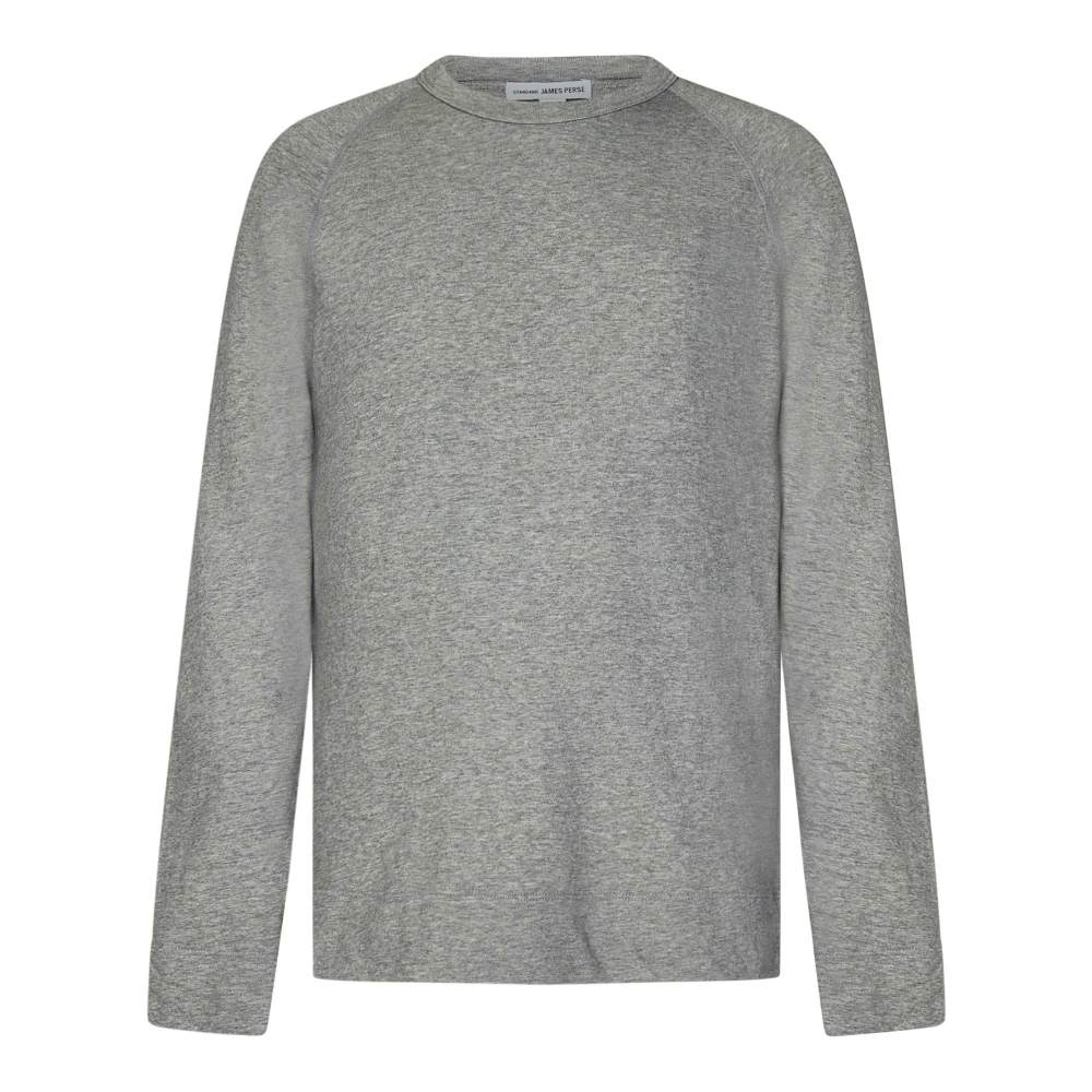 James Perse Grijze Crew-neck Sweatshirt Aw24 Gray Heren