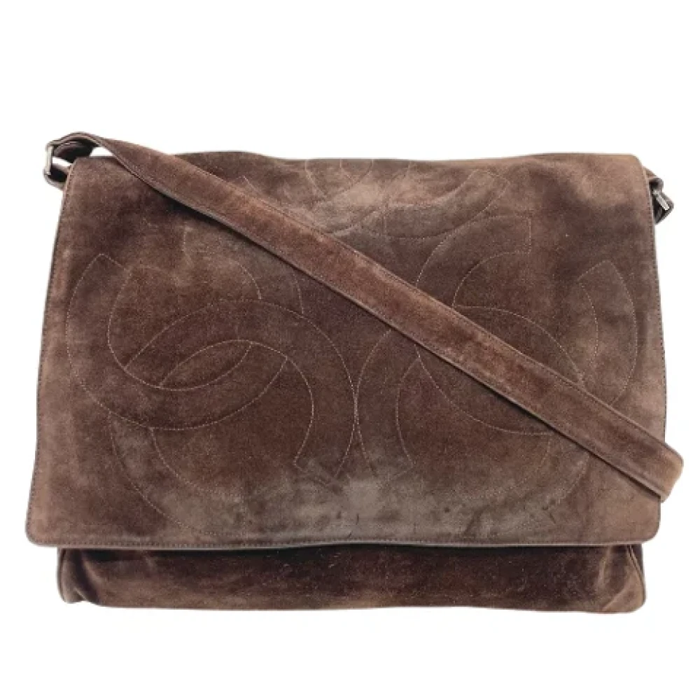 Chanel Vintage Pre-owned Suede chanel-bags Brown Dames