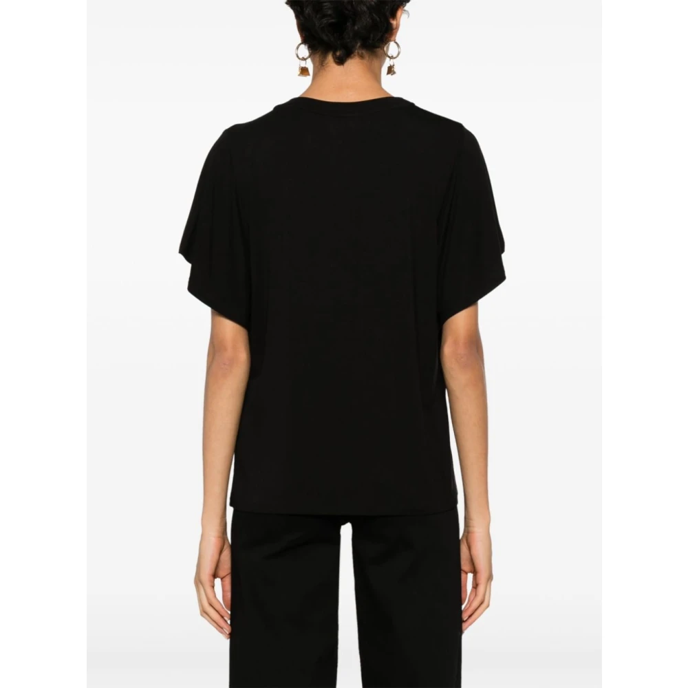 Liu Jo Zwarte T-shirts en Polos Black Dames