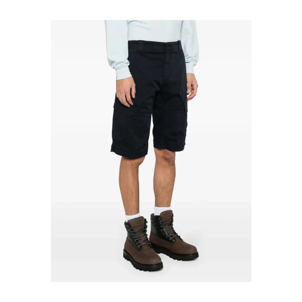 C.P. Company Cargo Bermuda Shorts Total Eclipse Style Black Heren