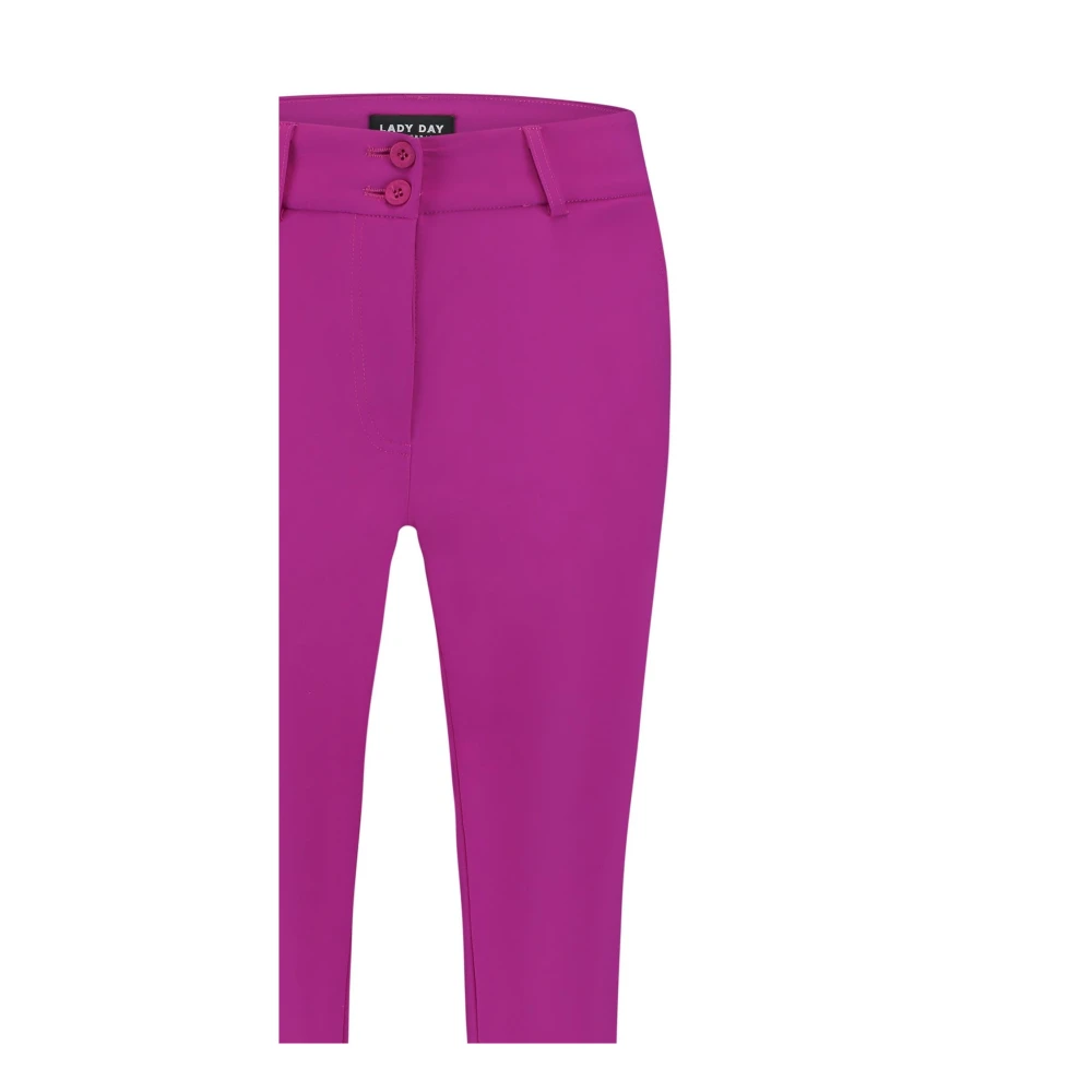 Lady Day Colette Kersen Slim Fit Broek Pink Dames