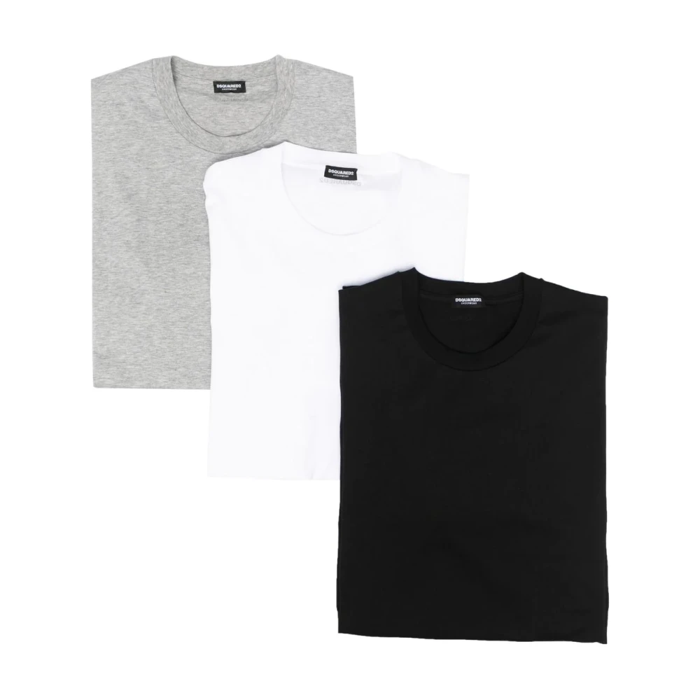 Dsquared2 Cotton Stretch T-Shirt Tri-Pack Multicolor Heren