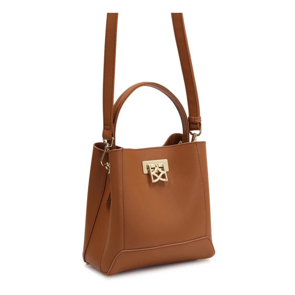 Kazar Bruine minimalistische leren handtas Brown Dames