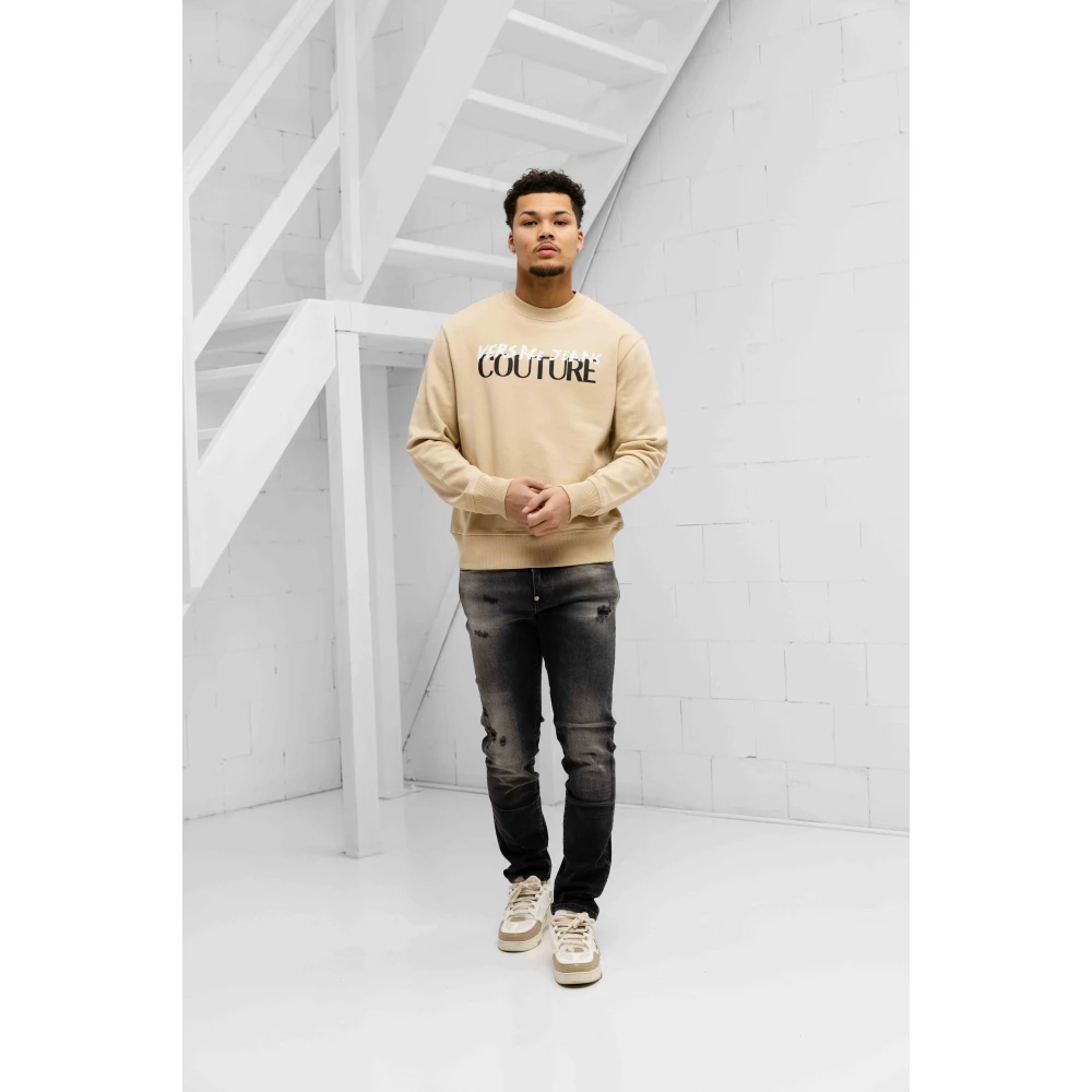 Versace Jeans Couture Logo Sweater Beige Heren Beige Heren
