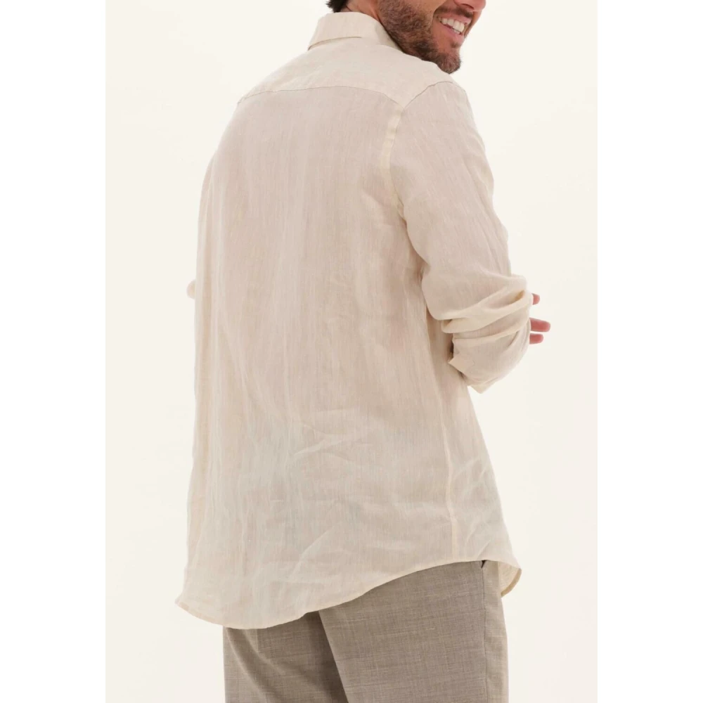 Tiger Of Sweden Linnen Casual Overhemd Sankt 2005 Creme Beige Heren
