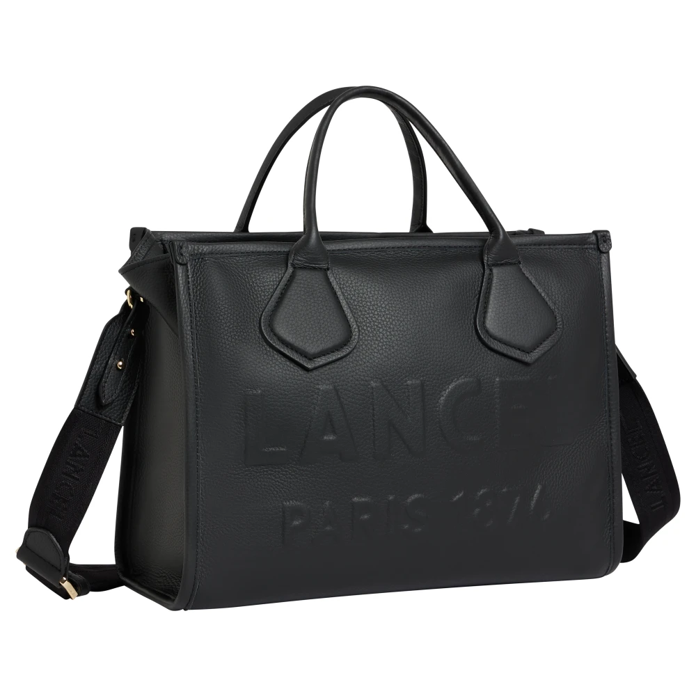 Lancel Zwarte Leren Shopper Tas Jour De Black Dames