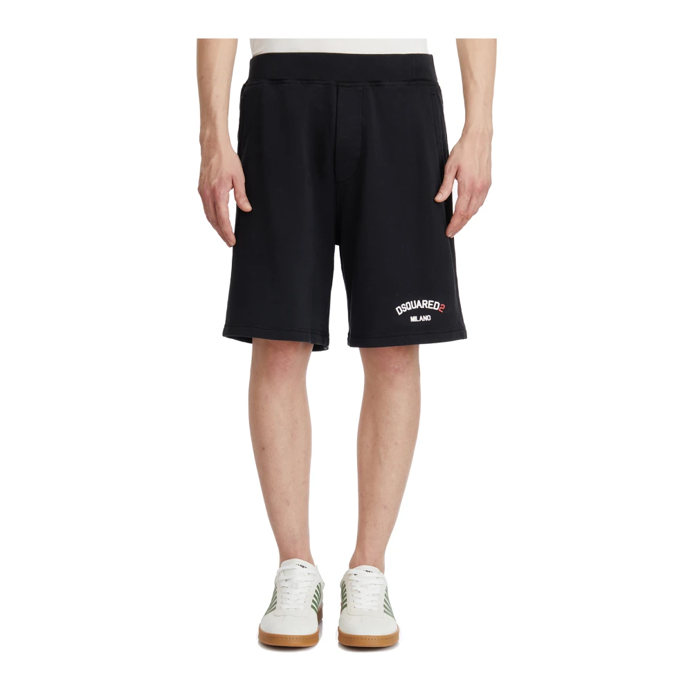 Dsquared2 Ontspannen Bermuda shorts van katoen Black Heren