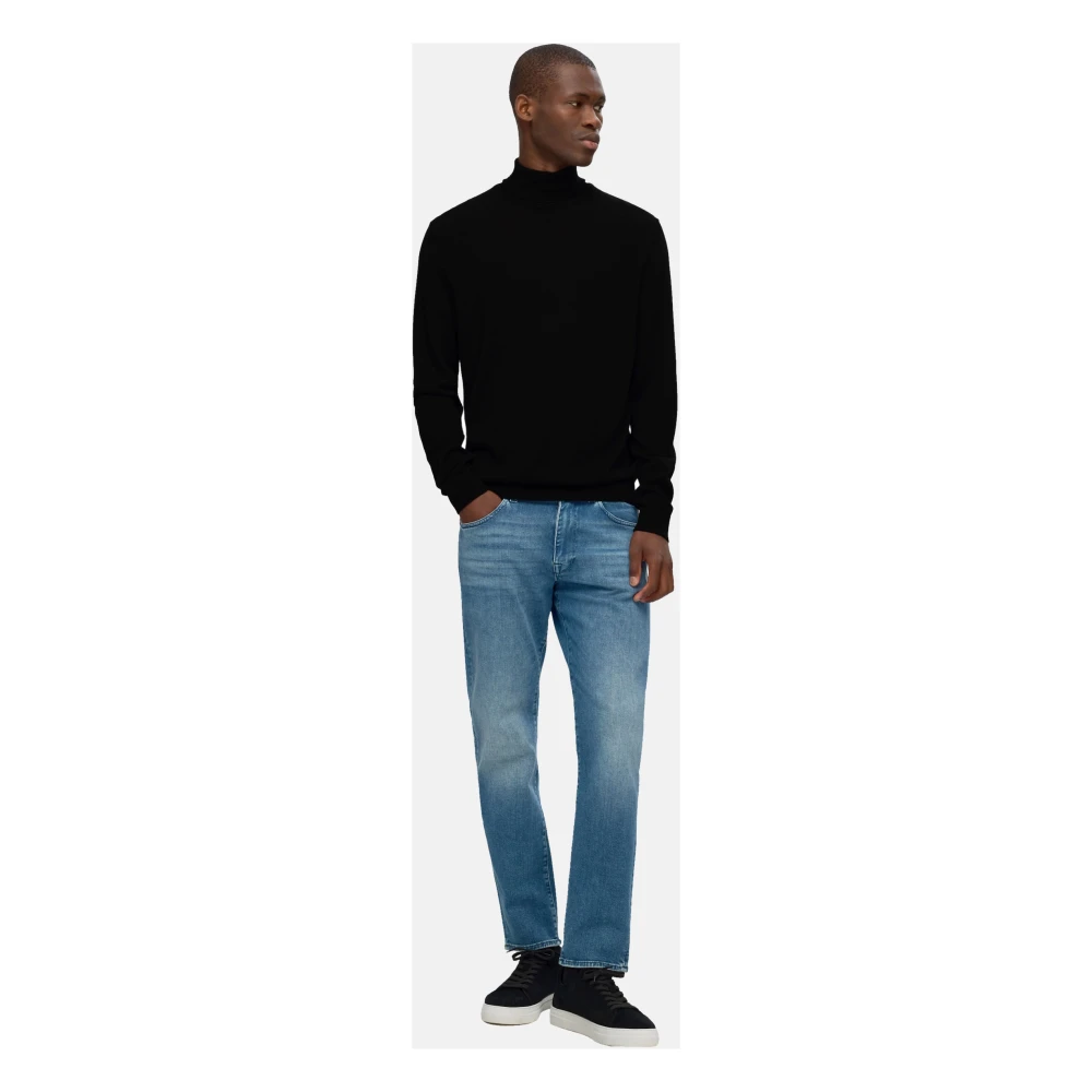 Selected Homme Geribbelde coltrui Black Heren