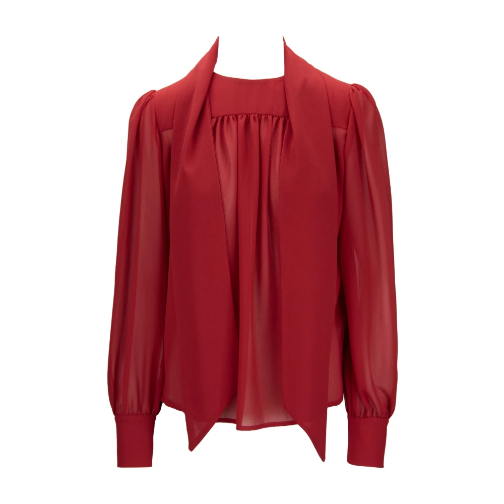 Elisabetta Franchi Blouse met parelknopen Red Dames