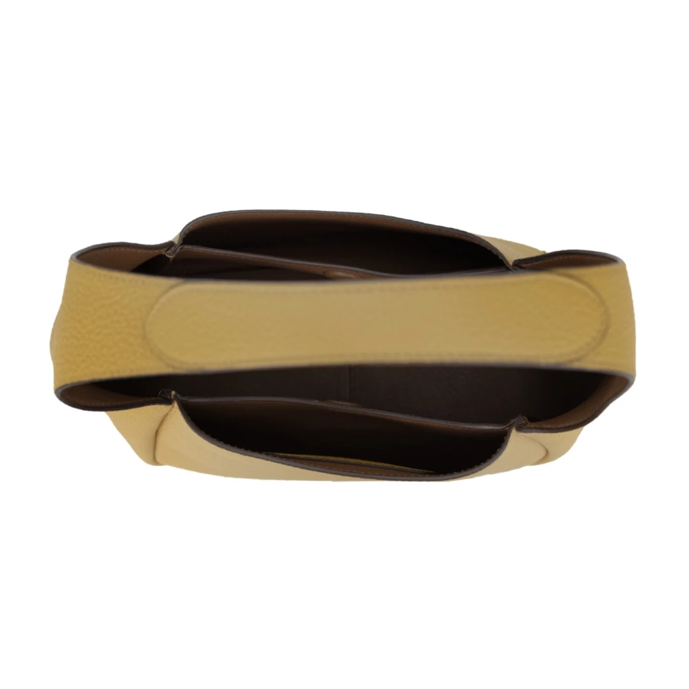 Prada Leren Dames Handtas Magneetsluiting Yellow Dames