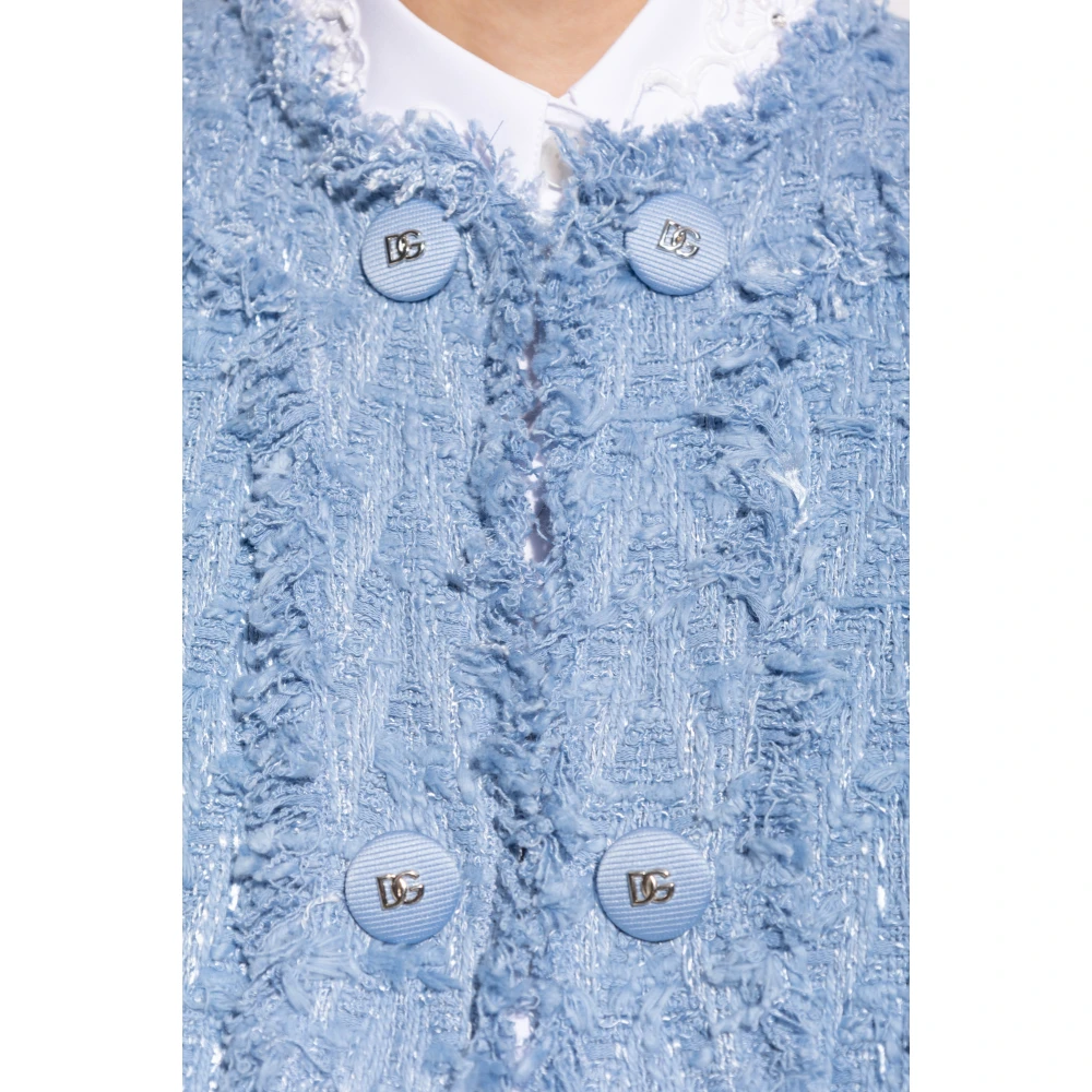 Dolce & Gabbana Tweed jas Blue Dames
