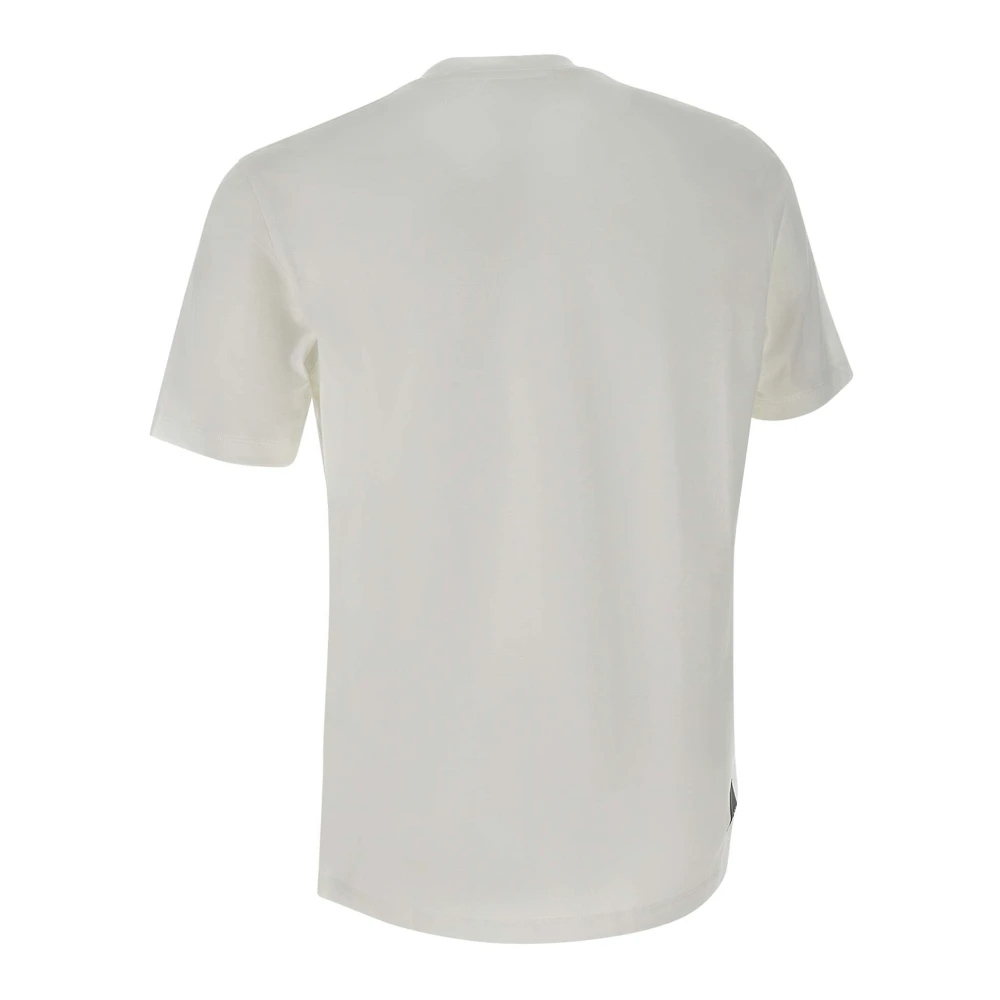 Emporio Armani Witte Katoenen T-shirt met Mini Logo White Heren