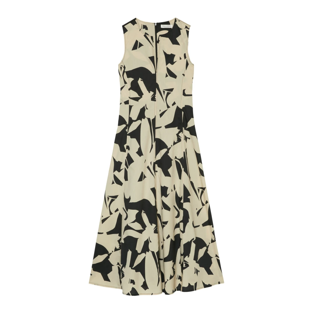 Marc O'Polo Mouwloze popeline jurk A-lijn Multicolor Dames