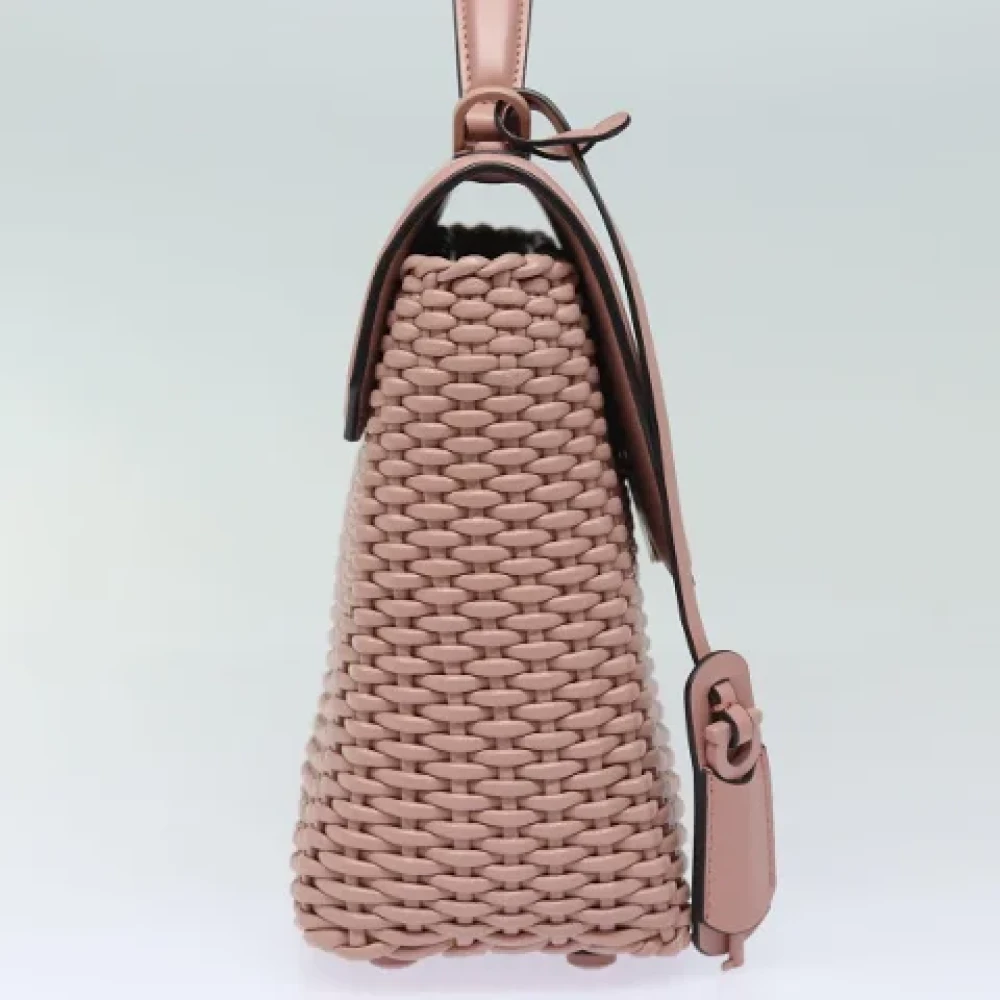 Salvatore Ferragamo Pre-owned Leather shoulder-bags Pink Dames