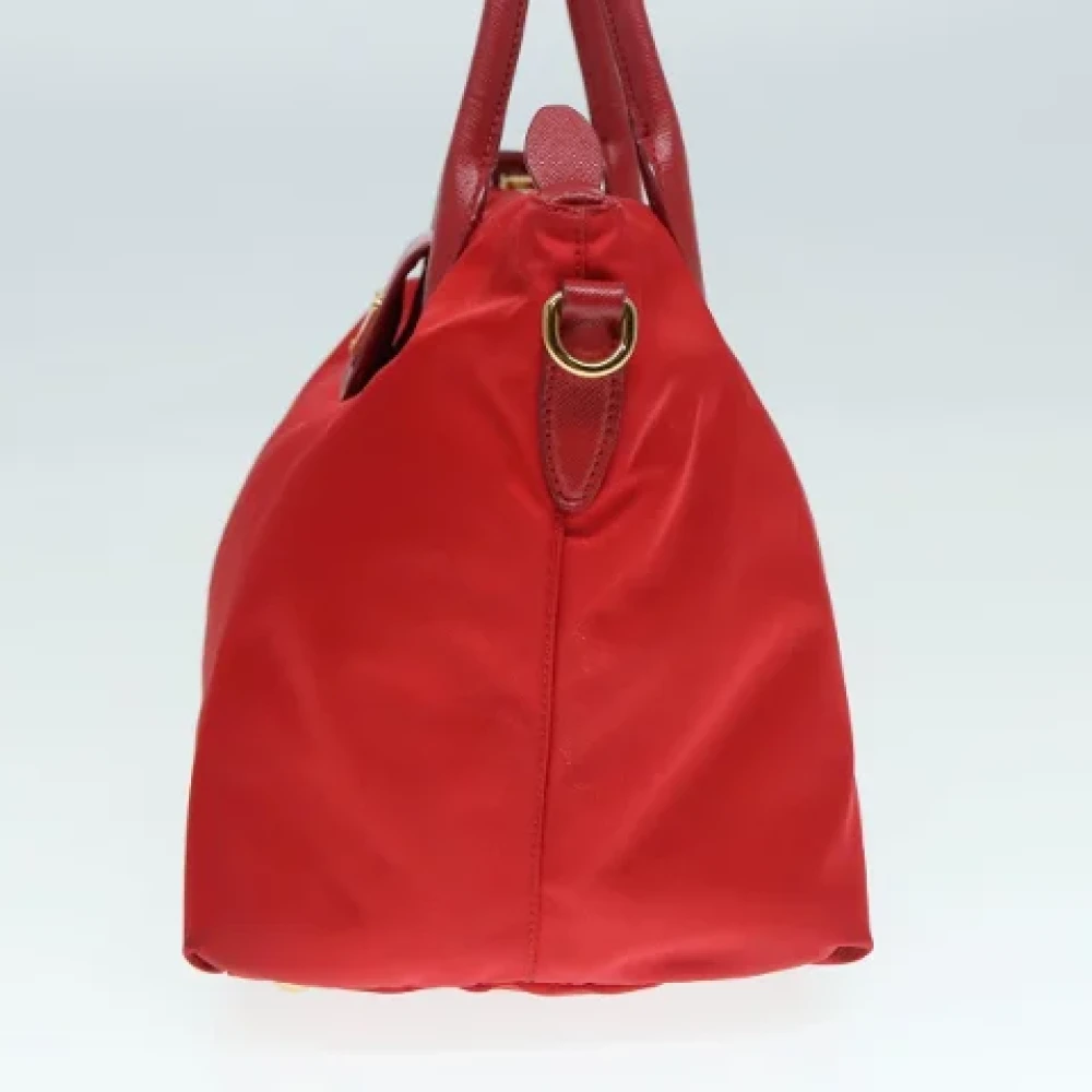 Prada Vintage Pre-owned Leather handbags Red Dames