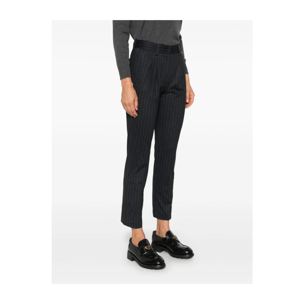 Herno Gestreepte broek voor heren Black Dames
