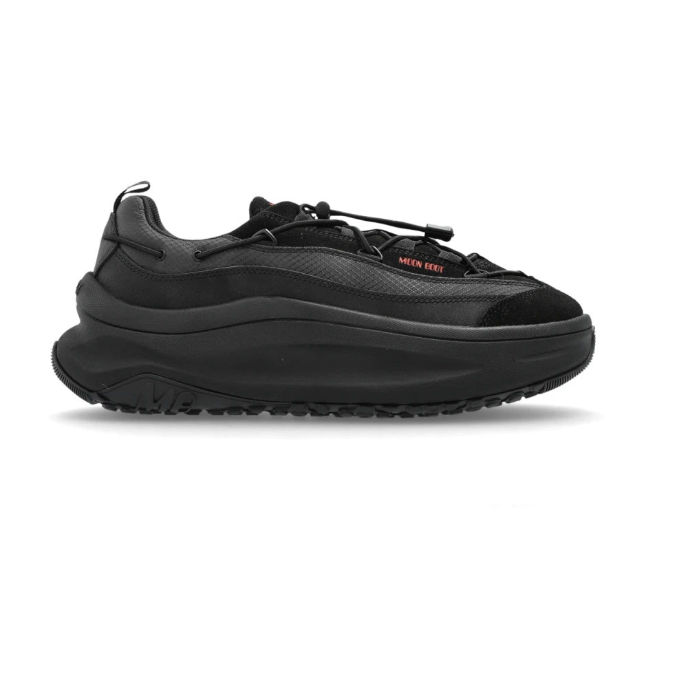 Moon Boot Black Low Top Trainers With Logo - Male - Sneakers - Black - 9 Uk - Shoes - Image 3