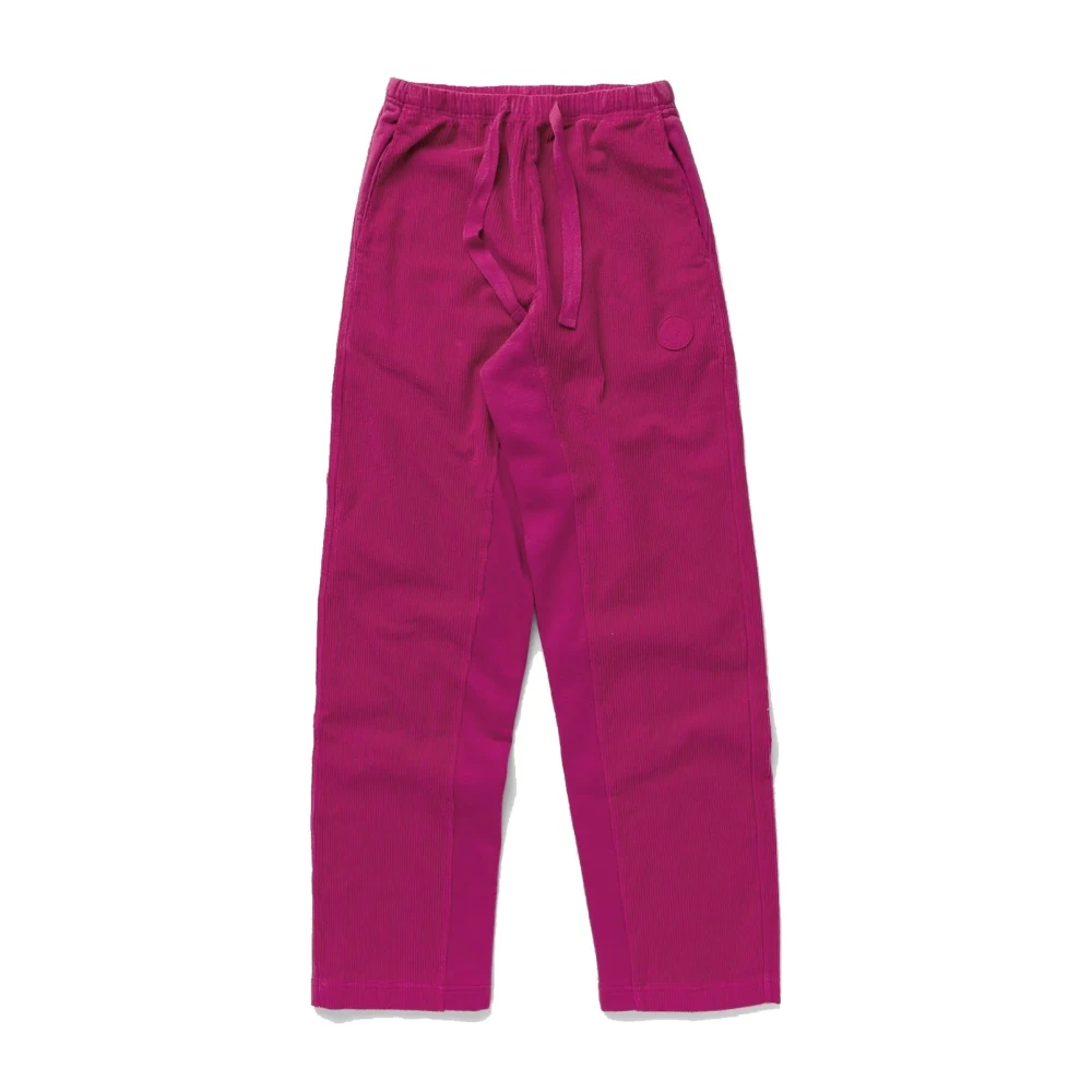 Autry Women's Pink Velvet Trousers - Straight Trousers - L - Trousers