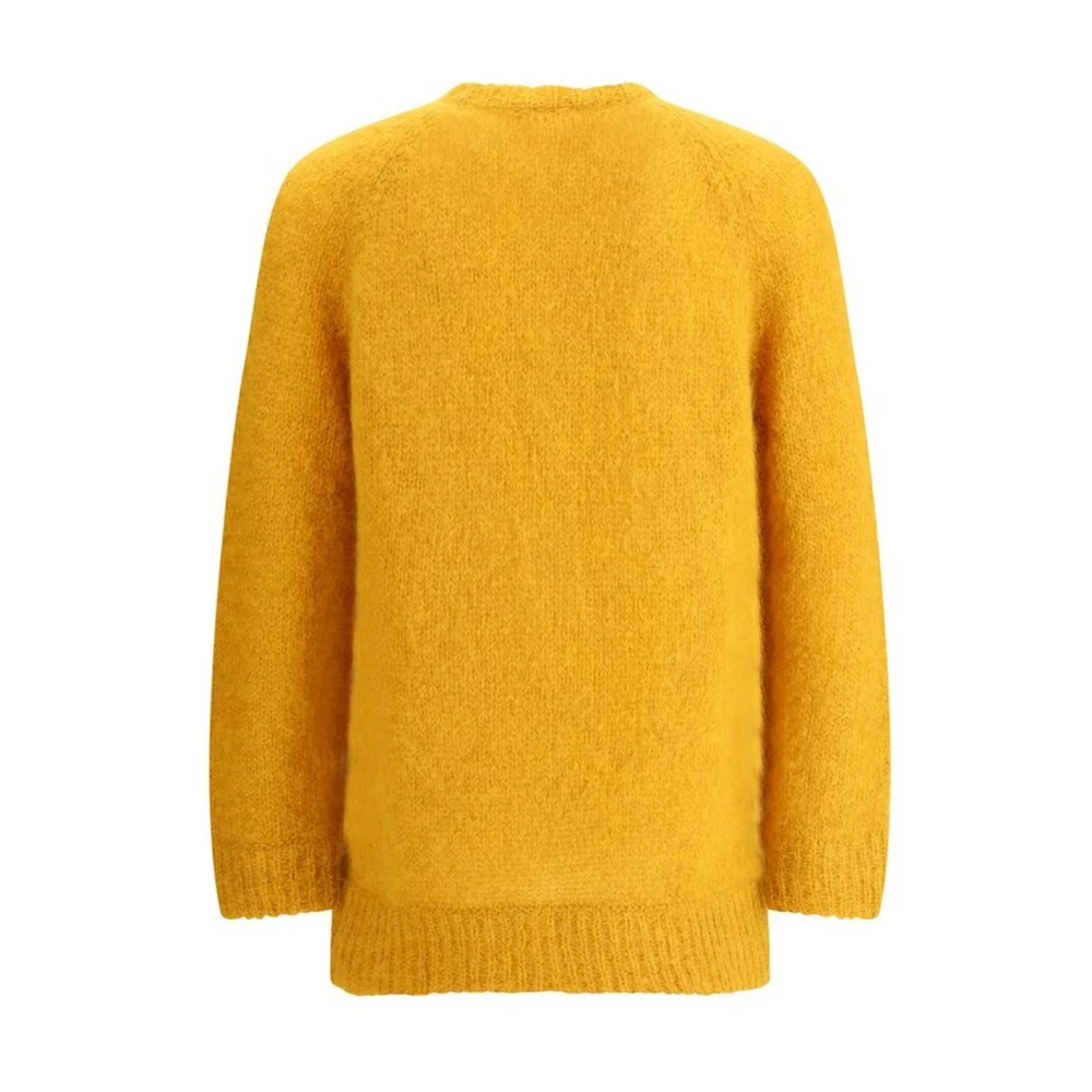 Valentino Gevlochten Wol Maxi Vest Yellow Heren